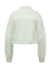 PINKO - Longan Short Organza Caban - Green - LIDIASHOPPING® - Official Website