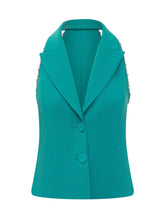 PINKO - Structured Vest with Lapels - Green - LIDIASHOPPING® - Official Website
