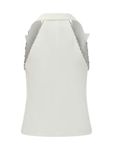 PINKO - Gilet Strutturato con Revers - Bianco - LIDIASHOPPING® - Official Website