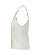 PINKO - Gilet Strutturato con Revers - Bianco - LIDIASHOPPING® - Official Website