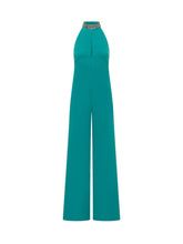 PINKO - Dragon Fruit Halter Neck Jumpsuit - Blue - LIDIASHOPPING® - Official Website
