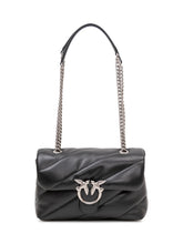 PINKO - Love Puff Quilted Bag with Flap and Chain Strap - Black - LIDIASHOPPING® - Official Website