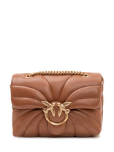 PINKO - Love Puff Mini Shoulder Bag with Chain - Brown - LIDIASHOPPING® - Official Website