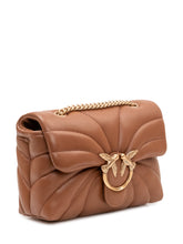 PINKO - Love Puff Mini Shoulder Bag with Chain - Brown - LIDIASHOPPING® - Official Website
