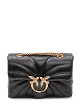 PINKO - Love Puff Mini Quilted Bag with Flap and Chain Strap - Black - LIDIASHOPPING® - Official Website