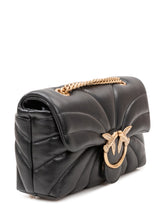 PINKO - Love Puff Mini Quilted Bag with Flap and Chain Strap - Black - LIDIASHOPPING® - Official Website