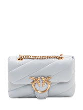 PINKO - Love Puff Baby Shoulder Bag with Chain - Blue - LIDIASHOPPING® - Official Website