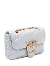 PINKO - Love Puff Baby Shoulder Bag with Chain - Blue - LIDIASHOPPING® - Official Website