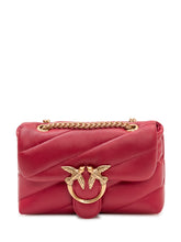 PINKO - Love Puff Baby Quilted Bag with Flap and Chain Strap - Red - LIDIASHOPPING® - Official Website