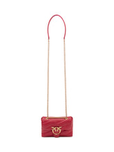 PINKO - Love Puff Baby Quilted Bag with Flap and Chain Strap - Red - LIDIASHOPPING® - Official Website