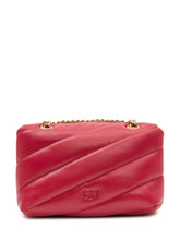 PINKO - Love Puff Baby Quilted Bag with Flap and Chain Strap - Red - LIDIASHOPPING® - Official Website