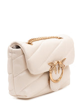 PINKO - Love Puff Baby Shoulder Bag with Chain - White - LIDIASHOPPING® - Official Website