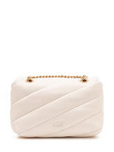 PINKO - Love Puff Baby Shoulder Bag with Chain - White - LIDIASHOPPING® - Official Website