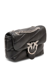 PINKO - Love Puff Baby Quilted Bag with Flap and Chain Strap - Black - LIDIASHOPPING® - Official Website