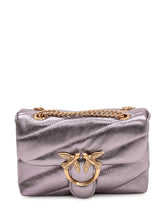 PINKO - Love Puff Baby Quilted Bag with Flap and Chain Strap - Silver - LIDIASHOPPING® - Official Website