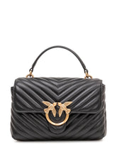 PINKO - Love Lady Puff Mini Quilted Bag with Flap and Top Handle - Black - LIDIASHOPPING® - Official Website