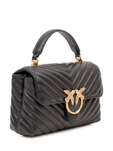 PINKO - Love Lady Puff Mini Quilted Bag with Flap and Top Handle - Black - LIDIASHOPPING® - Official Website