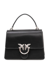 PINKO - Love One Top Handle Bag with Flap and Handle - Black - LIDIASHOPPING® - Official Website
