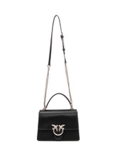 PINKO - Love One Top Handle Bag with Flap and Handle - Black - LIDIASHOPPING® - Official Website