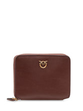 PINKO - Zip Around Wallet with Front Logo - Red - LIDIASHOPPING® - Official Website