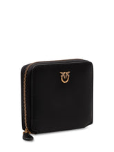 PINKO - Zip Around Wallet with Front Logo - Black - LIDIASHOPPING® - Official Website