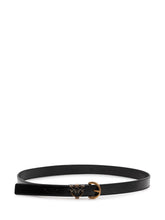 PINKO - Tamboril Belt with Logo Buckle - Black - LIDIASHOPPING® - Official Website