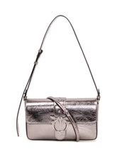 PINKO - Love One Shoulder Bag with Adjustable Strap - Silver - LIDIASHOPPING® - Official Website