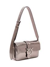PINKO - Love One Shoulder Bag with Adjustable Strap - Silver - LIDIASHOPPING® - Official Website