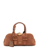 PINKO - Bowling Baguette Bag with Handles - Brown - LIDIASHOPPING® - Official Website