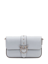 PINKO - Borsa Love One Slouchy con Patta - Blu - LIDIASHOPPING® - Official Website