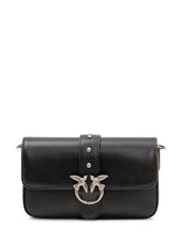 PINKO - Love One Slouchy Bag with Flap - Black - LIDIASHOPPING® - Official Website