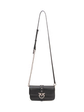 PINKO - Love One Slouchy Bag with Flap - Black - LIDIASHOPPING® - Official Website