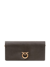 PINKO - Click Soft Horizontal Bag with Flap - Brown - LIDIASHOPPING® - Official Website