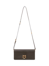 PINKO - Click Soft Horizontal Bag with Flap - Brown - LIDIASHOPPING® - Official Website