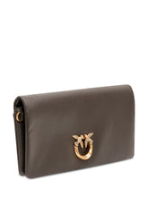 PINKO - Click Soft Horizontal Bag with Flap - Brown - LIDIASHOPPING® - Official Website