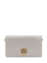 PINKO - Borsa a Spalla Click Soft con Patta e Logo - Blu - LIDIASHOPPING® - Official Website