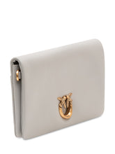 PINKO - Borsa a Spalla Click Soft con Patta e Logo - Blu - LIDIASHOPPING® - Official Website