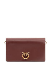 PINKO - Borsa a Spalla Click Soft con Patta e Logo - Rosso - LIDIASHOPPING® - Official Website