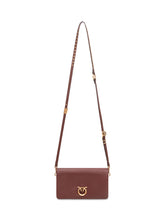 PINKO - Borsa a Spalla Click Soft con Patta e Logo - Rosso - LIDIASHOPPING® - Official Website