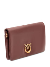 PINKO - Borsa a Spalla Click Soft con Patta e Logo - Rosso - LIDIASHOPPING® - Official Website