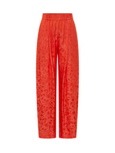 PINKO - Pantalone a Gamba Ampia con Stampa - Rosso - LIDIASHOPPING® - Official Website