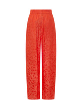 PINKO - Pantalone a Gamba Ampia con Stampa - Rosso - LIDIASHOPPING® - Official Website