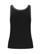 PINKO - Canotta a Costine con Logo Ricamato - Nero | Lidia Shopping ® | Official Website