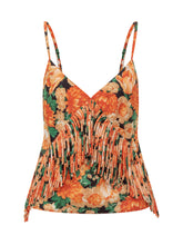 PINKO - Caneto V Neck Top with Straps - Orange - LIDIASHOPPING® - Official Website