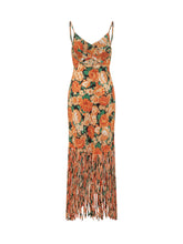 PINKO - Dress with Straps and Fringed Skirt - Orange - LIDIASHOPPING® - Official Website