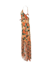 PINKO - Dress with Straps and Fringed Skirt - Orange - LIDIASHOPPING® - Official Website