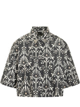 PINKO - Camicia a Maniche Corte con Stampa - Nero - LIDIASHOPPING® - Official Website
