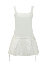 PINKO - Enna Sleeveless Dress with Gathered Skirt - White - LIDIASHOPPING® - Official Website