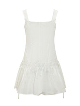 PINKO - Enna Sleeveless Dress with Gathered Skirt - White - LIDIASHOPPING® - Official Website