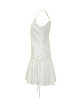 PINKO - Enna Sleeveless Dress with Gathered Skirt - White - LIDIASHOPPING® - Official Website